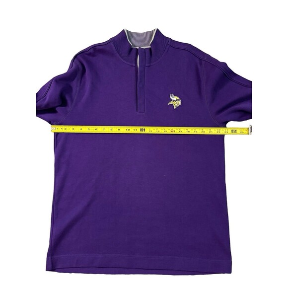 Cutter & Buck Men's Fulltime Pima Snap Placket Overknit Minnesota Vikings Size L - Picture 6 of 8